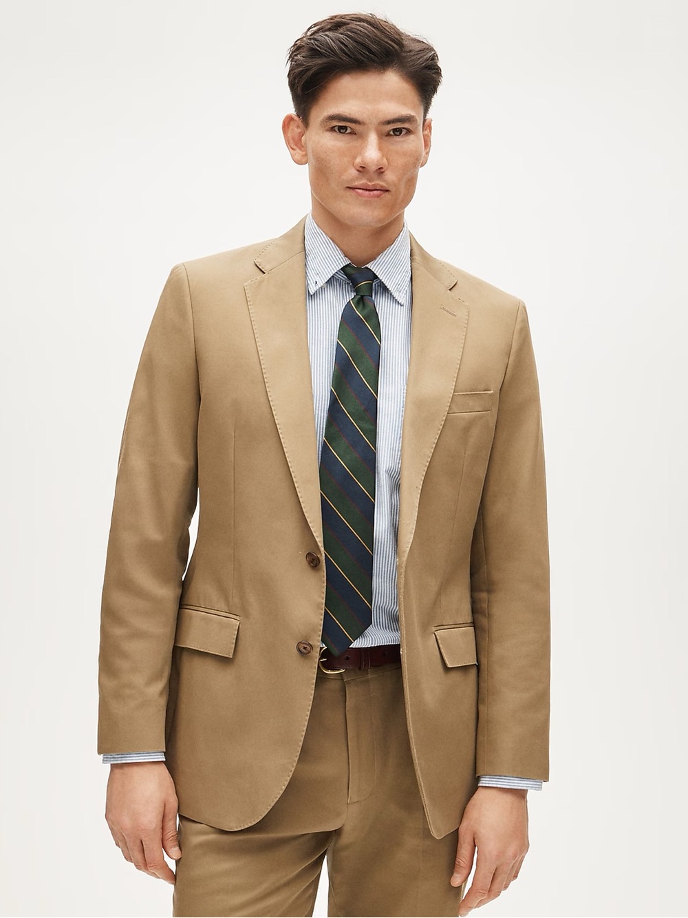 J. CREW Ludlow Slim-fit suit jacket in Italian wool in B. Khaki 44 R $498 CQ521